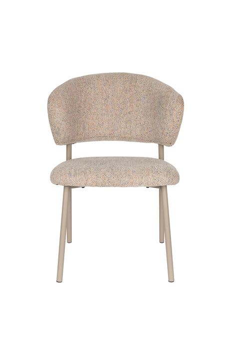 Eetkamerstoel Jasmine Chair Polyester, Metaal Beige, sfeerbeeld 4
