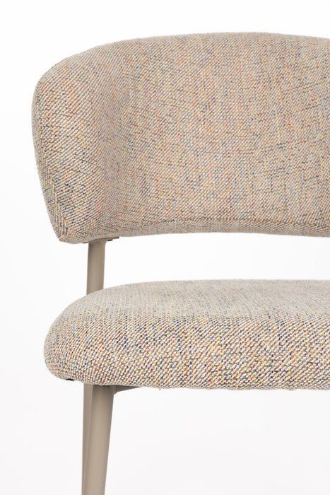 Eetkamerstoel Jasmine Light Polyester Multi color 63x50 cm-Eetkamerstoelen-Creating Home