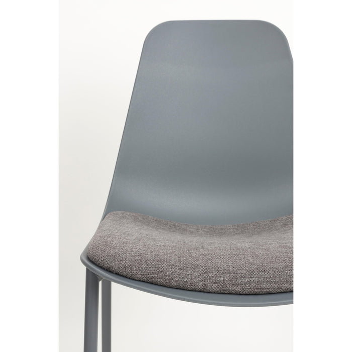 Eetkamerstoel Jeffrey Polypropyleen Grijs 48.5x49 cm-Eetkamerstoelen-Creating Home