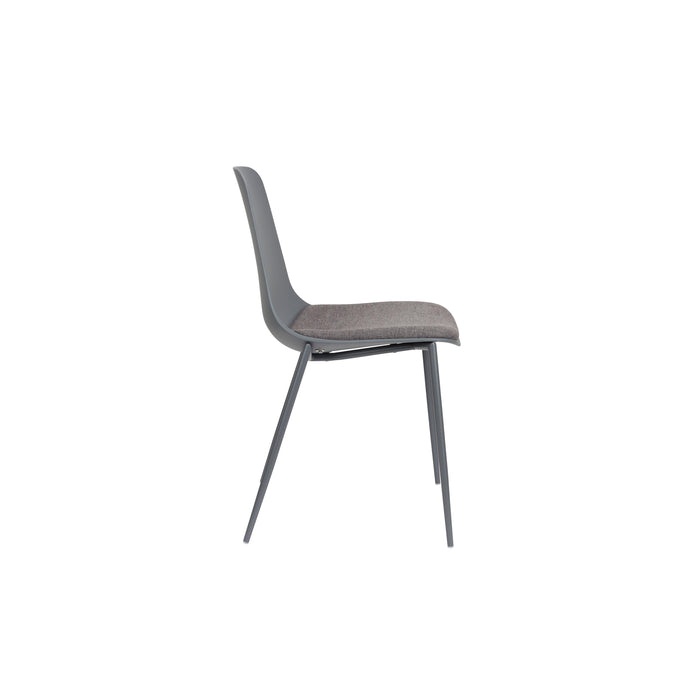 Eetkamerstoel Jeffrey Polypropyleen Grijs 48.5x49 cm-Eetkamerstoelen-Creating Home