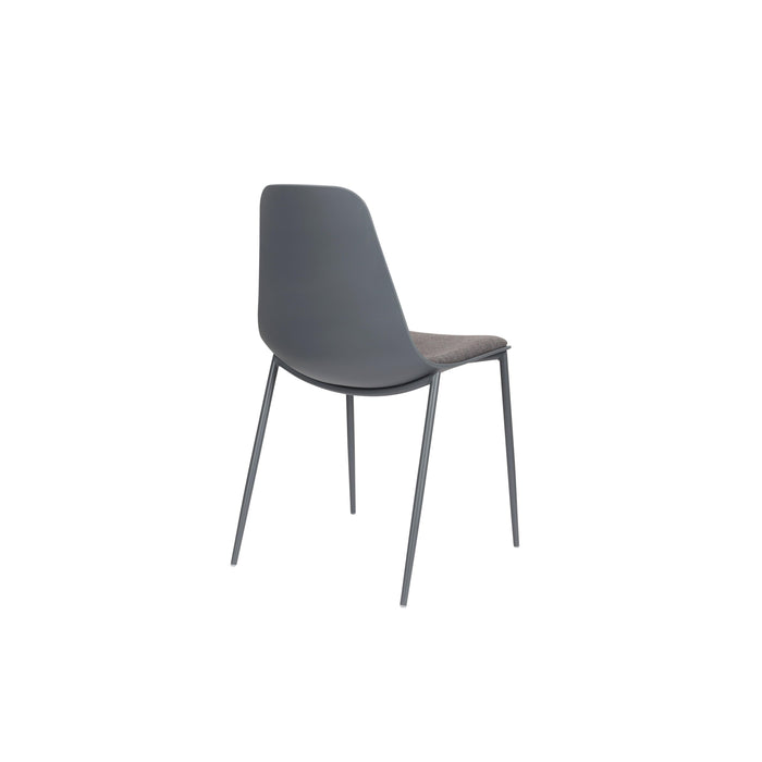 Eetkamerstoel Jeffrey Polypropyleen Grijs 48.5x49 cm-Eetkamerstoelen-Creating Home