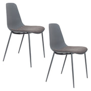 Eetkamerstoel Jeffrey Polypropyleen Grijs 48.5x49 cm-Eetkamerstoelen-Creating Home