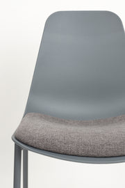 Eetkamerstoel Jeffrey Polypropyleen Grijs 48.5x49 cm-Eetkamerstoelen-Creating Home