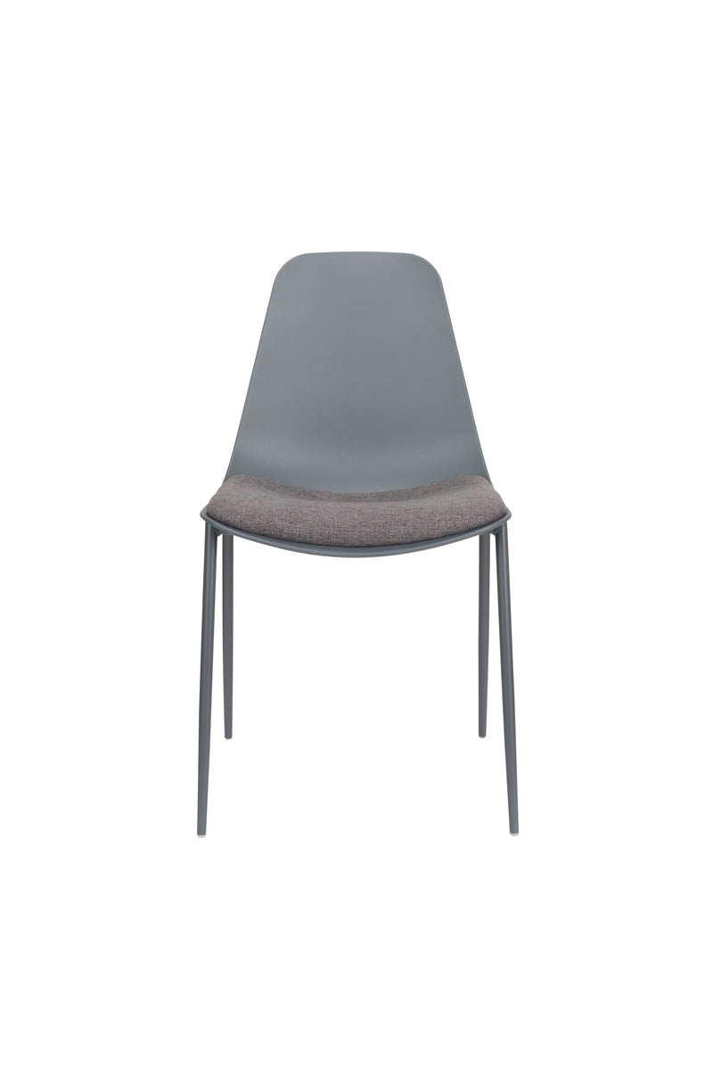 Eetkamerstoel Jeffrey Polypropyleen Grijs 48.5x49 cm-Eetkamerstoelen-Creating Home
