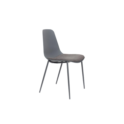 Eetkamerstoel Jeffrey Polypropyleen Grijs 48.5x49 cm-Fauteuils-Creating Home