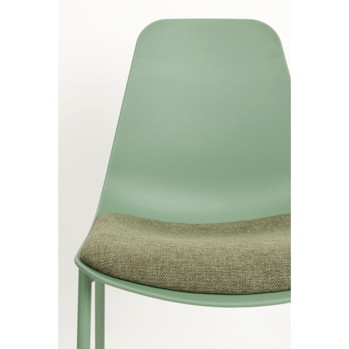Eetkamerstoel Jeffrey Polypropyleen Groen 48.5x49 cm-Eetkamerstoelen-Creating Home