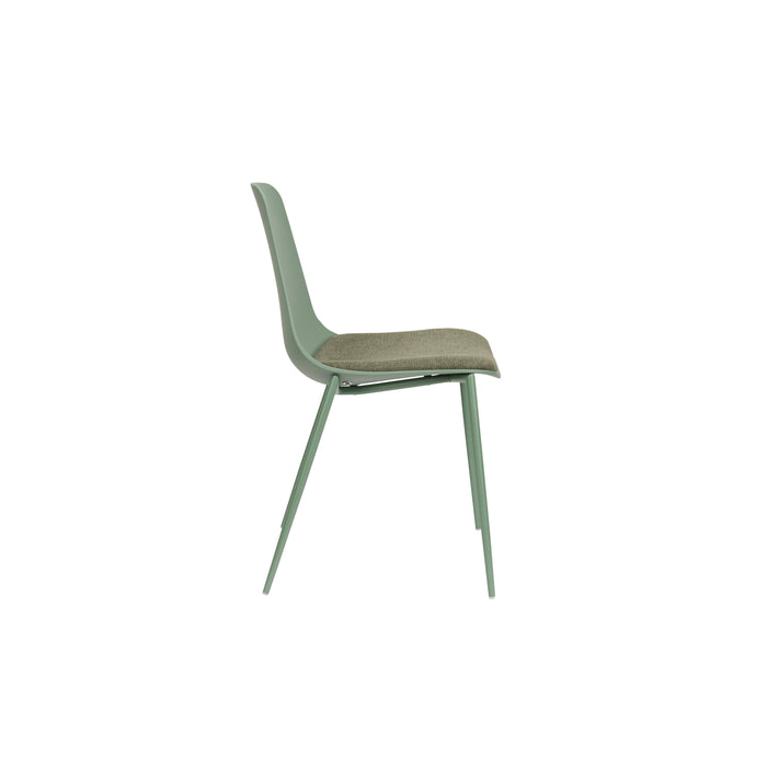 Eetkamerstoel Jeffrey Polypropyleen Groen 48.5x49 cm-Eetkamerstoelen-Creating Home
