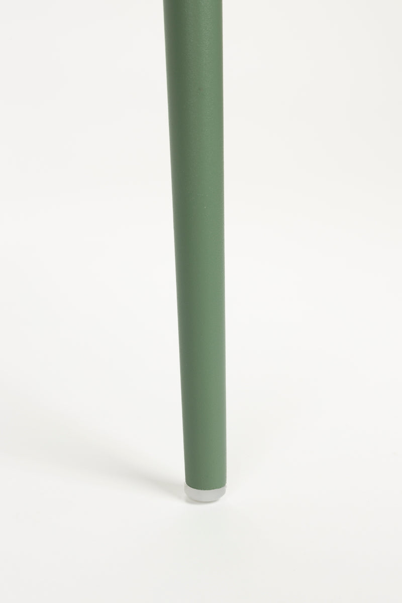 Eetkamerstoel Jeffrey Polypropyleen Groen 48.5x49 cm-Eetkamerstoelen-Creating Home