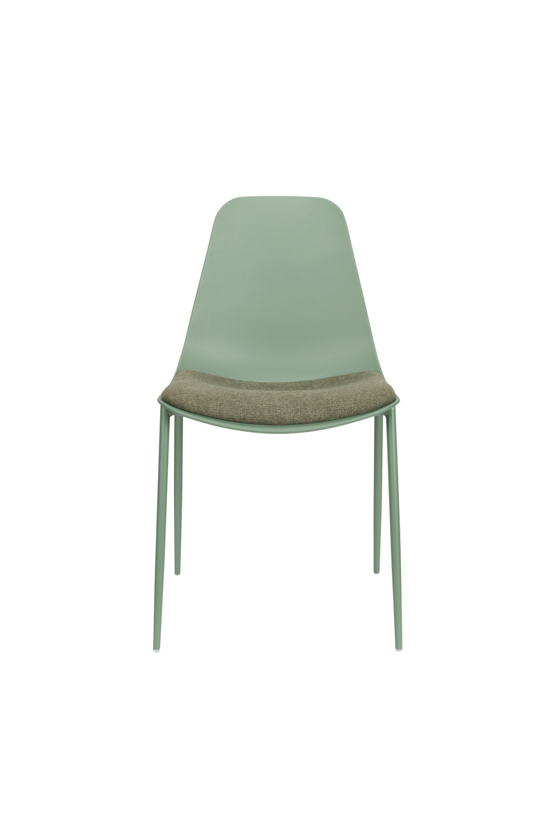 Eetkamerstoel Jeffrey Polypropyleen Groen 48.5x49 cm-Eetkamerstoelen-Creating Home