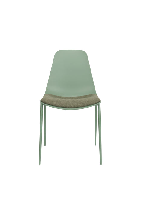 Eetkamerstoel Jeffrey Polypropyleen Groen 48.5x49 cm-Eetkamerstoelen-Creating Home