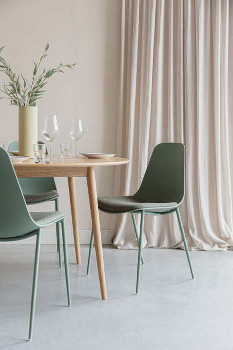 Eetkamerstoel Jeffrey Polypropyleen Groen 48.5x49 cm-Eetkamerstoelen-Creating Home