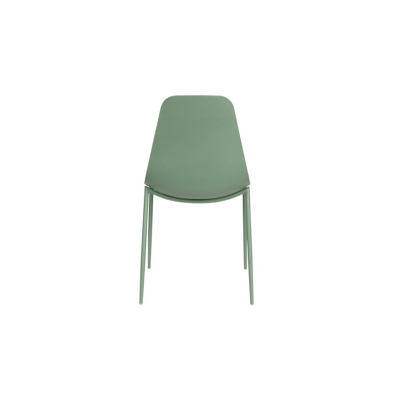 Eetkamerstoel Jeffrey Polypropyleen Groen 48.5x49 cm-Eetkamerstoelen-Creating Home