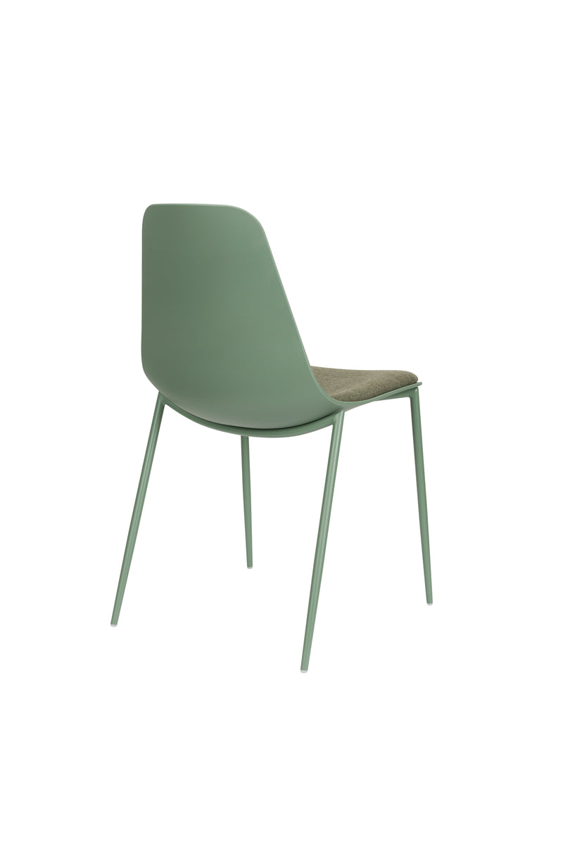 Eetkamerstoel Jeffrey Polypropyleen Groen 48.5x49 cm-Eetkamerstoelen-Creating Home