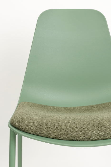 Eetkamerstoel Jeffrey Polypropyleen Groen 48.5x49 cm-Fauteuils-Creating Home