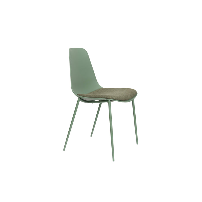 Eetkamerstoel Jeffrey Polypropyleen Groen 48.5x49 cm-Fauteuils-Creating Home