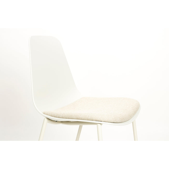 Eetkamerstoel Jeffrey Polypropyleen Wit 48.5x49 cm-Eetkamerstoelen-Creating Home