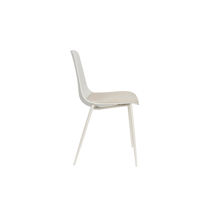 Eetkamerstoel Jeffrey Polypropyleen Wit 48.5x49 cm-Eetkamerstoelen-Creating Home