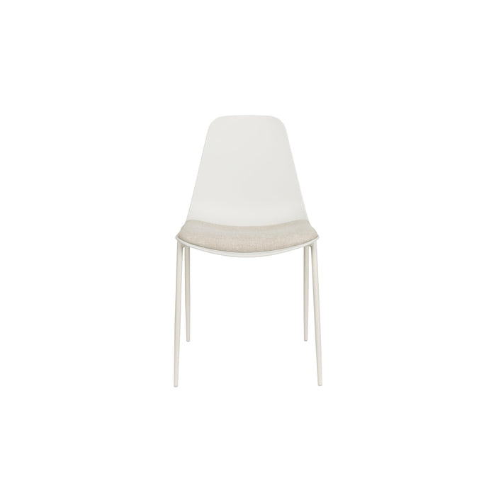 Eetkamerstoel Jeffrey Polypropyleen Wit 48.5x49 cm-Eetkamerstoelen-Creating Home