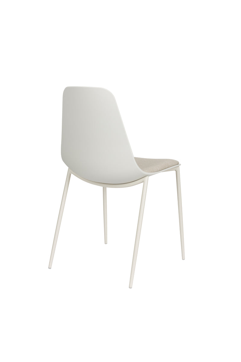 Eetkamerstoel Jeffrey Polypropyleen Wit 48.5x49 cm-Eetkamerstoelen-Creating Home