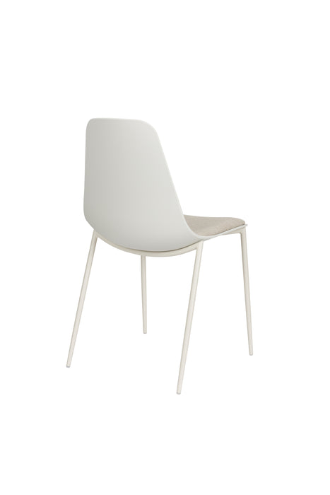 Eetkamerstoel Jeffrey Polypropyleen Wit 48.5x49 cm-Eetkamerstoelen-Creating Home