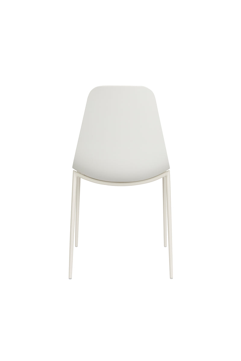 Eetkamerstoel Jeffrey Polypropyleen Wit 48.5x49 cm-Eetkamerstoelen-Creating Home