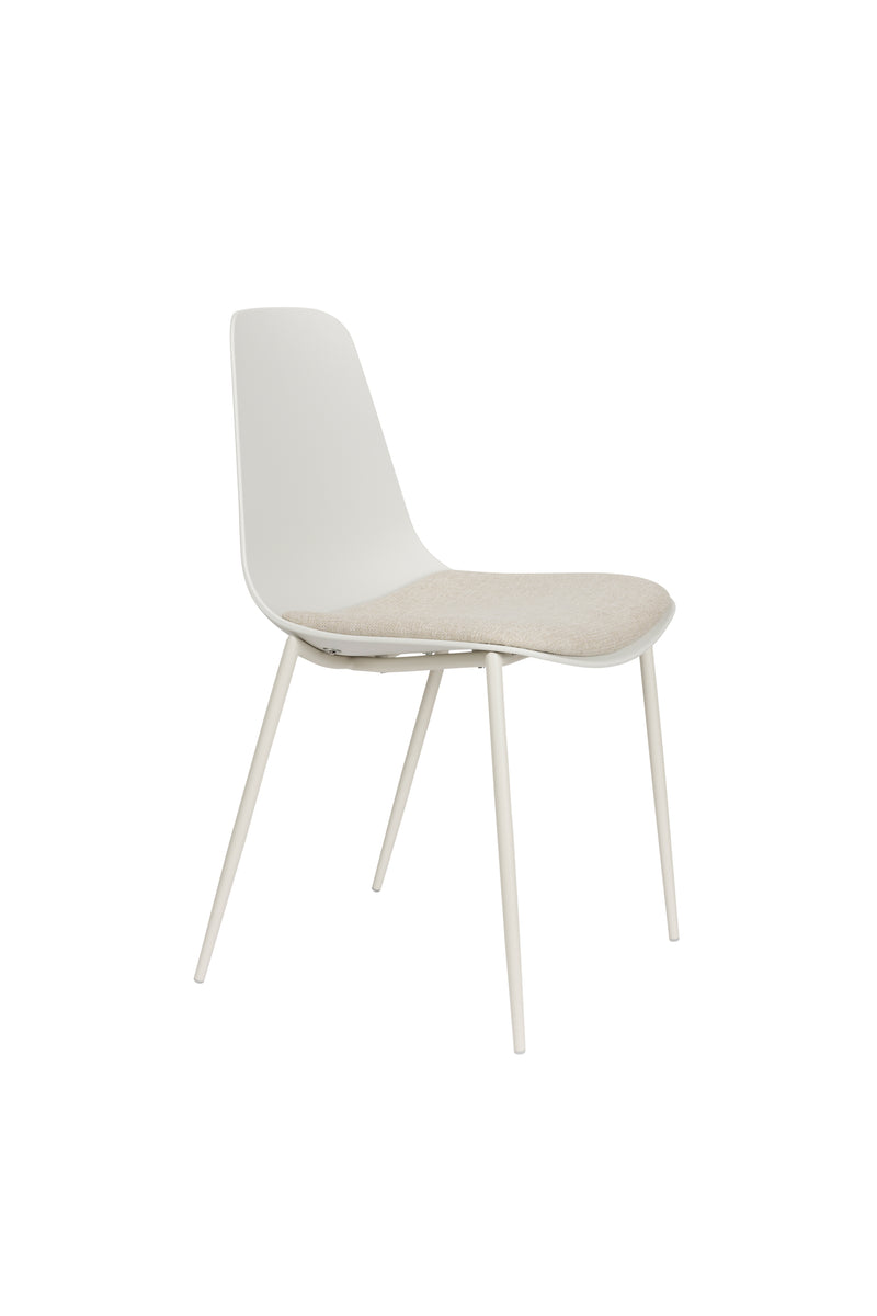 Eetkamerstoel Jeffrey Polypropyleen Wit 48.5x49 cm-Eetkamerstoelen-Creating Home