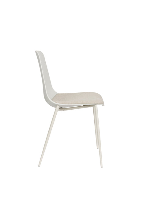 Eetkamerstoel Jeffrey Polypropyleen Wit 48.5x49 cm-Eetkamerstoelen-Creating Home