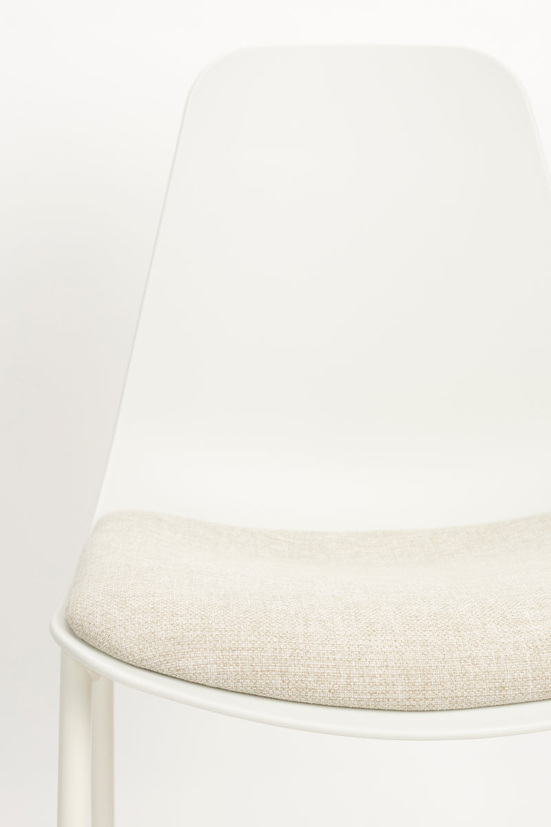 Eetkamerstoel Jeffrey Polypropyleen Wit 48.5x49 cm-Eetkamerstoelen-Creating Home