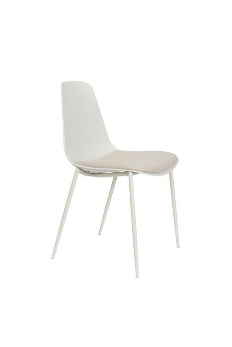Eetkamerstoel Jeffrey Polypropyleen Wit 48.5x49 cm-Fauteuils-Creating Home