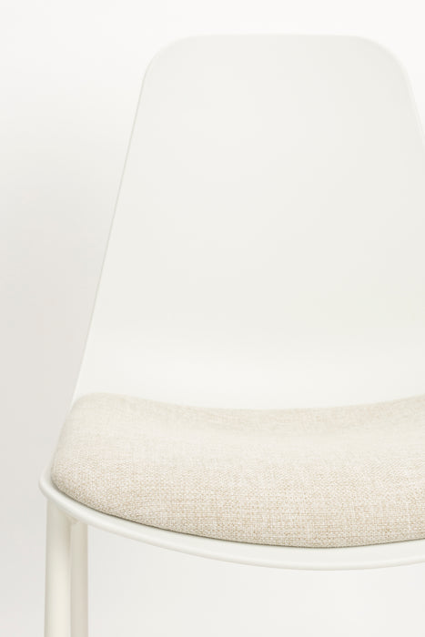 Eetkamerstoel Jeffrey Polypropyleen Wit 48.5x49 cm-Fauteuils-Creating Home