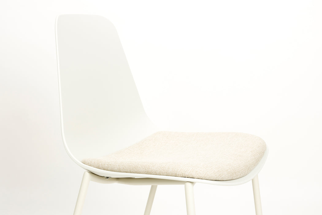 Eetkamerstoel Jeffrey Polypropyleen Wit 48.5x49 cm-Fauteuils-Creating Home