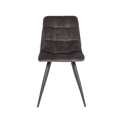 Eetkamerstoel Jelt Antraciet Velours 45x56x84 cm-Eetkamerstoelen-LABEL51