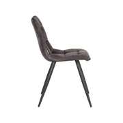 Eetkamerstoel Jelt Antraciet Velours 45x56x84 cm-Eetkamerstoelen-LABEL51