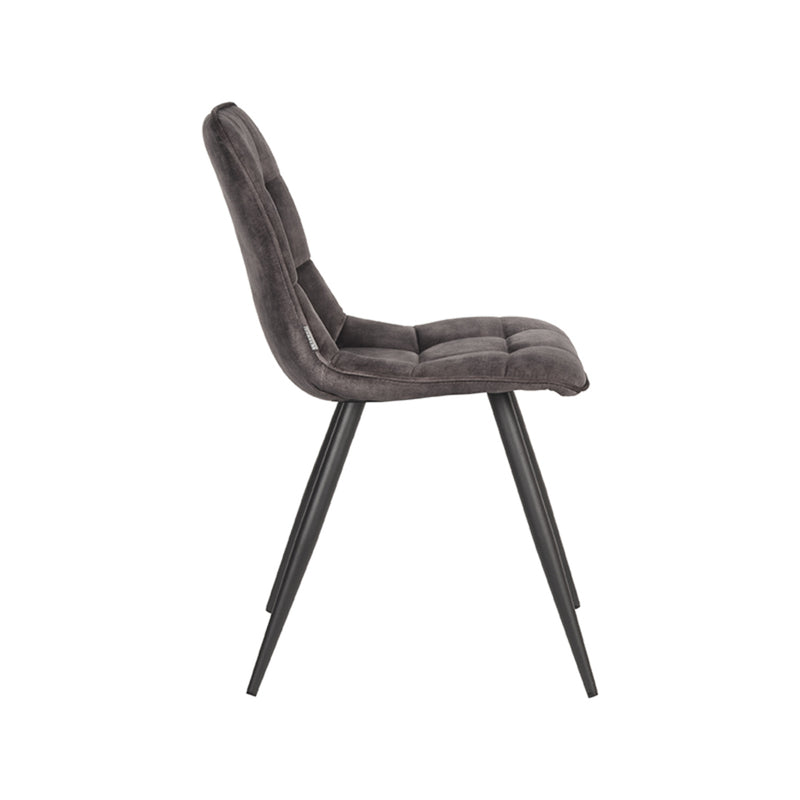 Eetkamerstoel Jelt Antraciet Velours 45x56x84 cm-Eetkamerstoelen-LABEL51