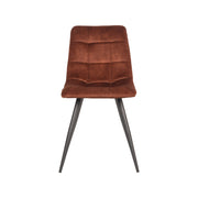 Eetkamerstoel Jelt Rust Velours Zwart Metalen Frame 45x56x84 cm-Eetkamerstoelen-LABEL51