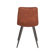 Eetkamerstoel Jelt Rust Velours Zwart Metalen Frame 45x56x84 cm-Eetkamerstoelen-LABEL51