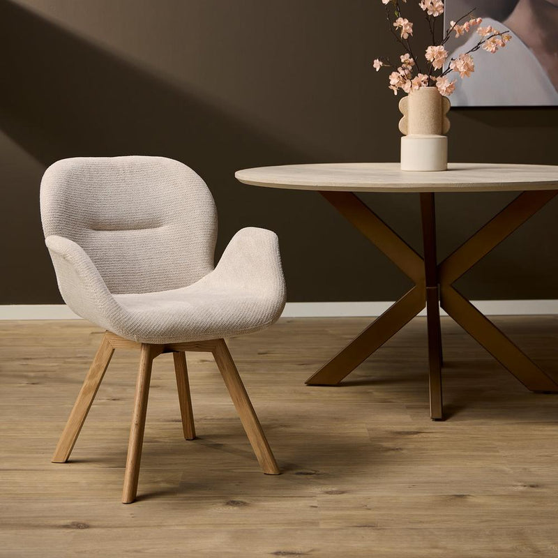 Eetkamerstoel Jesse Beige 59x61x85 cm-Eetkamerstoelen-Starfurn