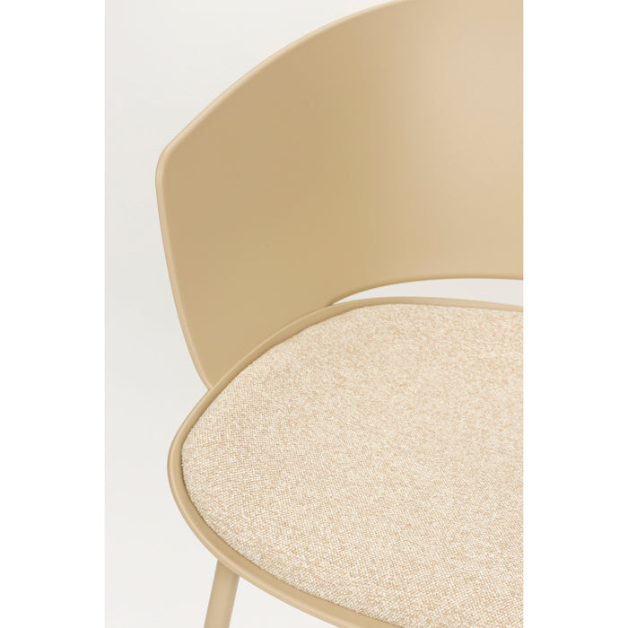 Eetkamerstoel Jessica Polyester Beige 54.5x59 cm-Eetkamerstoelen-Creating Home