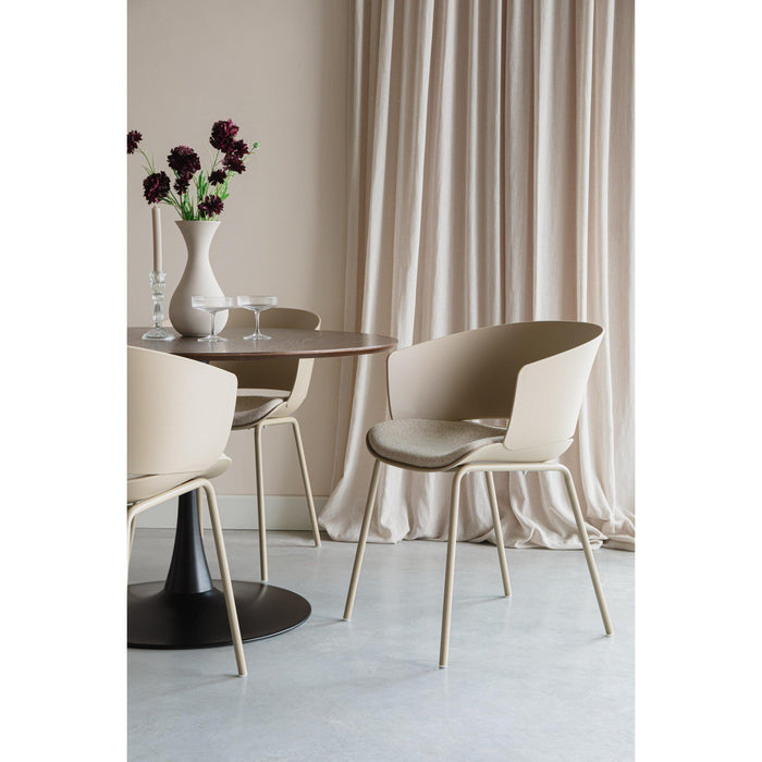 Eetkamerstoel Jessica Polyester Beige 54.5x59 cm