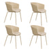 Eetkamerstoel Jessica Polyester Beige 54.5x59 cm