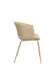 Eetkamerstoel Jessica Polyester Beige 54.5x59 cm-Eetkamerstoelen-Creating Home
