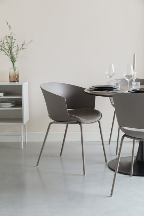 Eetkamerstoel Jessica Polyester Grijs 54.5x59 cm-Eetkamerstoelen-Creating Home