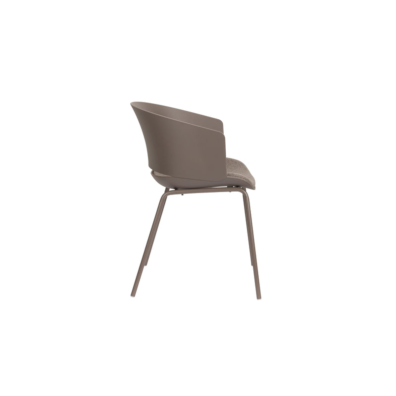 Eetkamerstoel Jessica Polyester Grijs 54.5x59 cm-Eetkamerstoelen-Creating Home