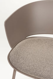 Eetkamerstoel Jessica Polyester Grijs 54.5x59 cm-Eetkamerstoelen-Creating Home