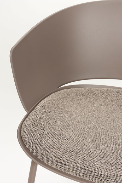 Eetkamerstoel Jessica Polyester Grijs 54.5x59 cm-Eetkamerstoelen-Creating Home