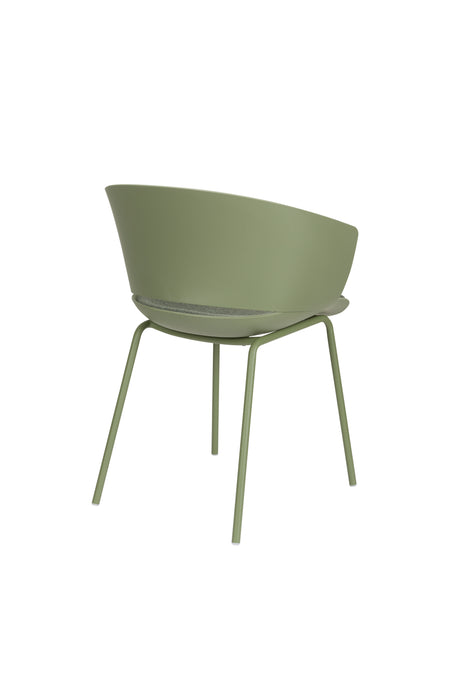 Eetkamerstoel Jessica Polyester Groen 54.5x59 cm-Eetkamerstoelen-Creating Home