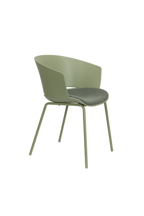 Eetkamerstoel Jessica Polyester Groen 54.5x59 cm-Eetkamerstoelen-Creating Home