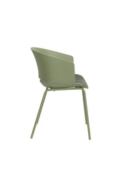 Eetkamerstoel Jessica Polyester Groen 54.5x59 cm-Eetkamerstoelen-Creating Home