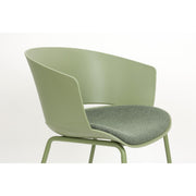 Eetkamerstoel Jessica Polyester Groen 54.5x59 cm-Eetkamerstoelen-Creating Home