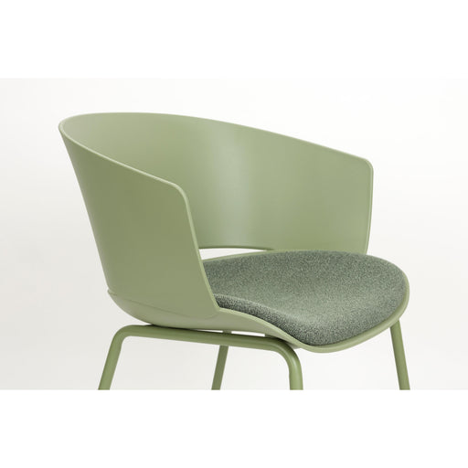 Eetkamerstoel Jessica Polyester Groen 54.5x59 cm-Eetkamerstoelen-Creating Home